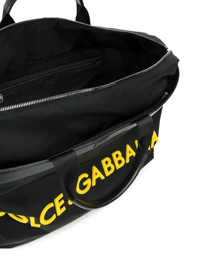 Shop Dolce & Gabbana Reisetasche Mit Logo-print In Black