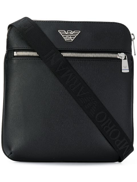 Messenger Shoulder Bag In Black 