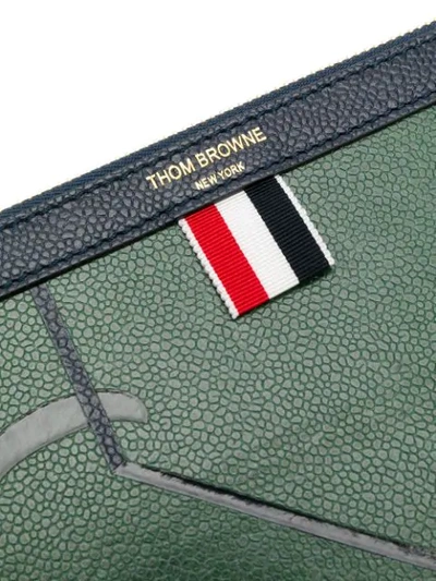 Shop Thom Browne Golf Intarsia Small Tablet Holder - Green