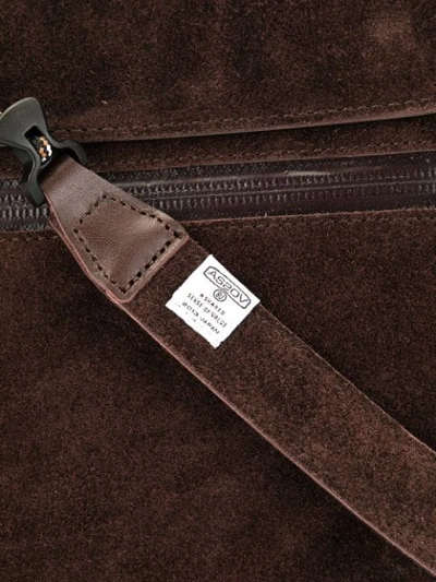 As2ov Textured Shoulder Bag In Brown