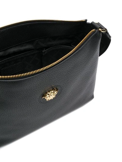 Shop Versace Medusa Messenger Bag In Black