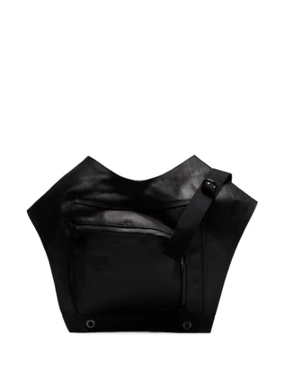 Shop Rick Owens Cargo Pocket Crossbody Bag In Black