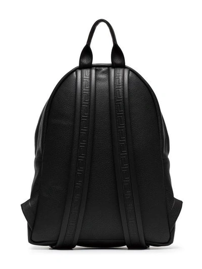 Shop Versace Black Medusa Lead Leather Backpack