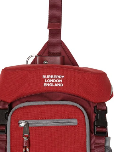 Shop Burberry Logo Print Leo Belt Bag In Red