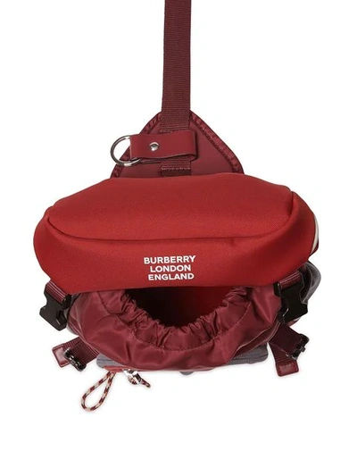 Shop Burberry Logo Print Leo Belt Bag In Red