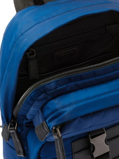 Shop Prada Blue Small Nylon Cross Body Backpack
