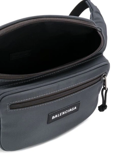 Shop Balenciaga Explorer Belt Bag In Grey