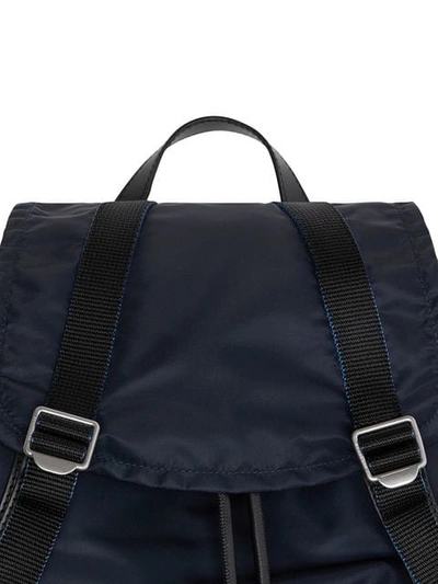 Shop Burberry The Large Rucksack In Aviator Nylon And Leather In Blue