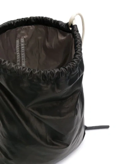 Shop Rick Owens Drawstring Backpack - Black