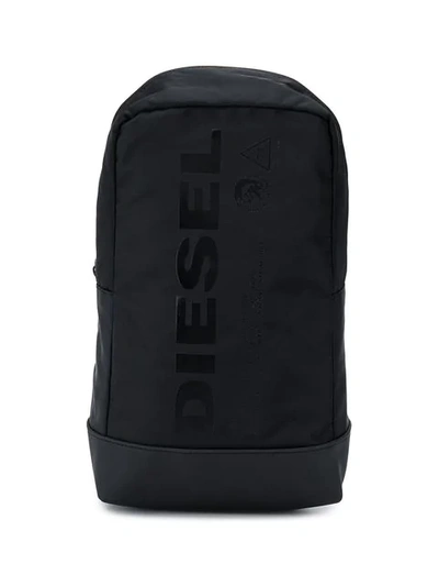 Shop Diesel Logo Print Backpack In H5067