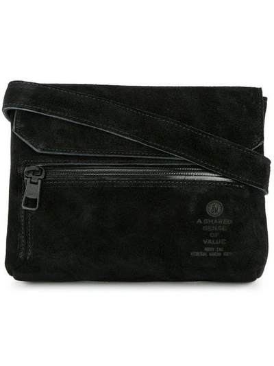 Shop As2ov Flap Shoulder Bag In Black