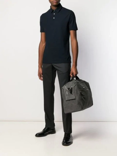 Shop Orciani Branded Duffel Bag In Black