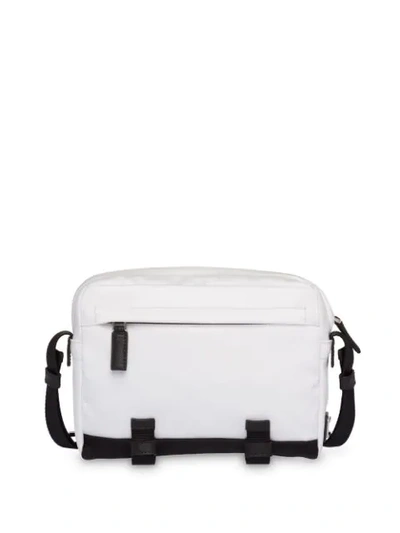 Shop Prada Technical Fabric Messenger Bag In White