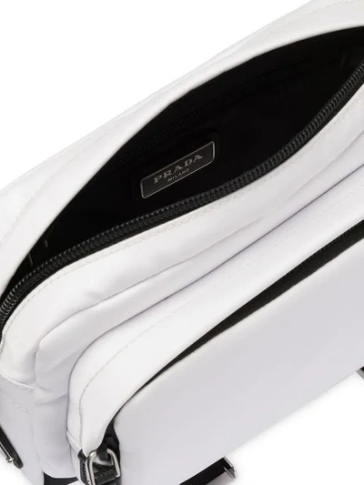 Shop Prada Technical Fabric Messenger Bag In White