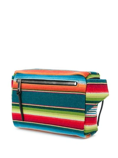 SAINT LAURENT CITY BELT BAG IN MEXICAN JACQUARD - 蓝色