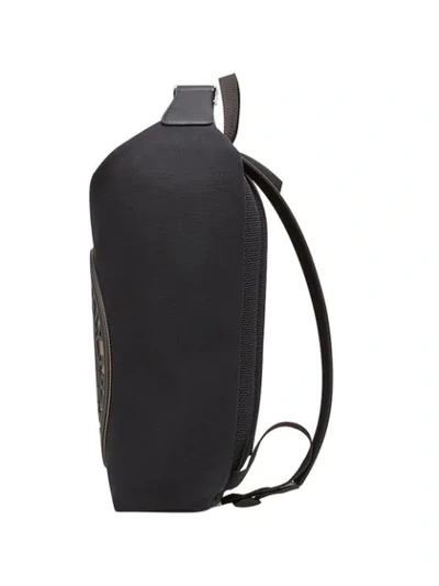 Shop Fendi Canvas Backpack In Black