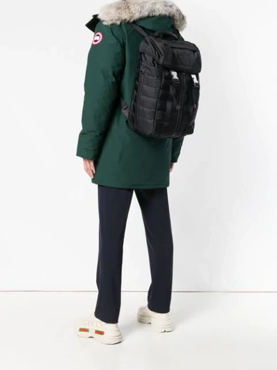 Shop Moncler Large Quilted Backpack In Black