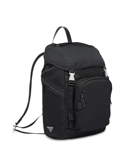 Shop Prada Nylon Backpack In Black