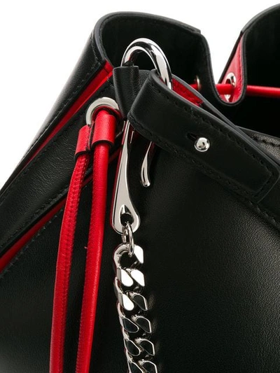 ALEXANDER MCQUEEN CHAIN DETAIL SHOULDER BAG - 黑色