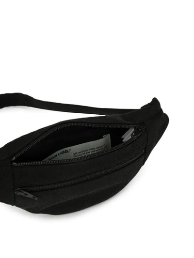 Shop Off-white Contrasting Logo Belt Bag In Black