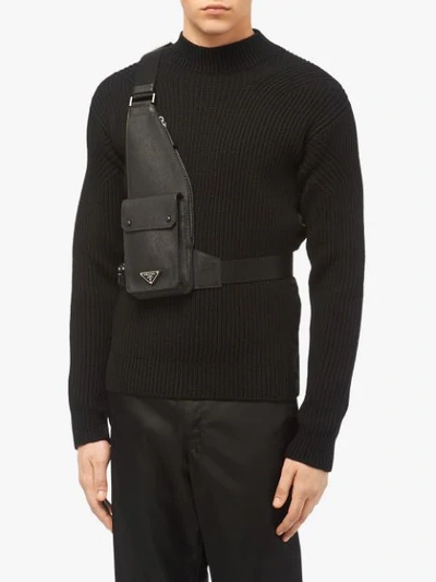 Prada Harness Crossbody Bag in Black for Men