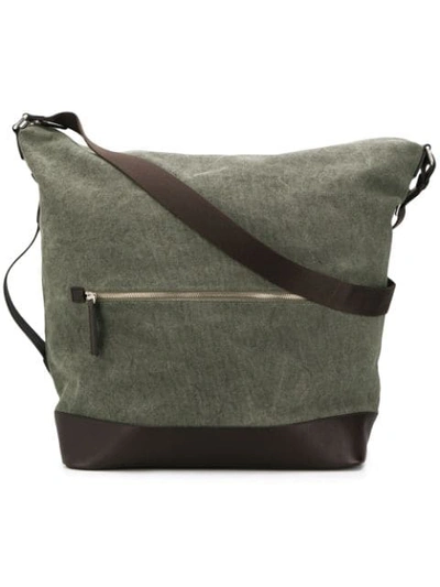 Shop Orciani Large Shoulder Bag In Green