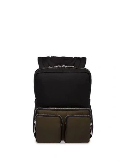 Shop Prada Logo Plaque Backpack In Black