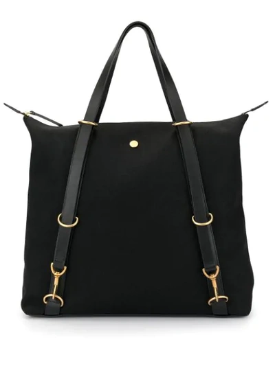 Shop Mismo Strap Detail Tote Bag - Black