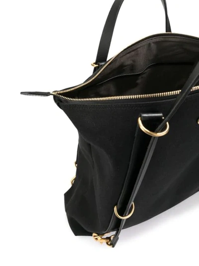 Shop Mismo Strap Detail Tote Bag - Black