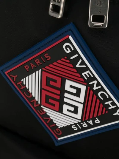 GIVENCHY LOGO PATCH BACKPACK - 黑色