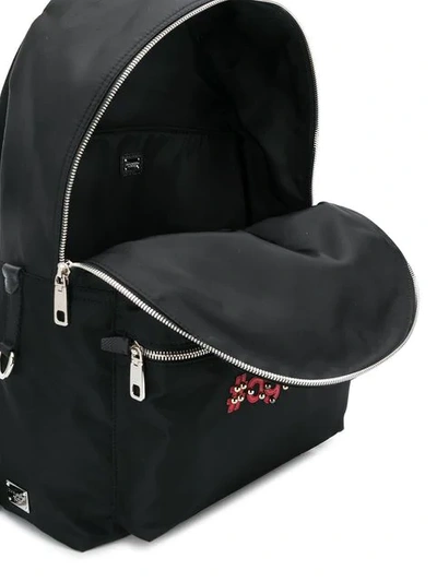 Shop Dolce & Gabbana Designer Patch Vulcano Backpack In 8b956 Black