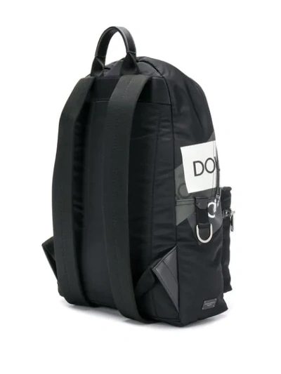 Shop Dolce & Gabbana Vulcano Logo Backpack - Black