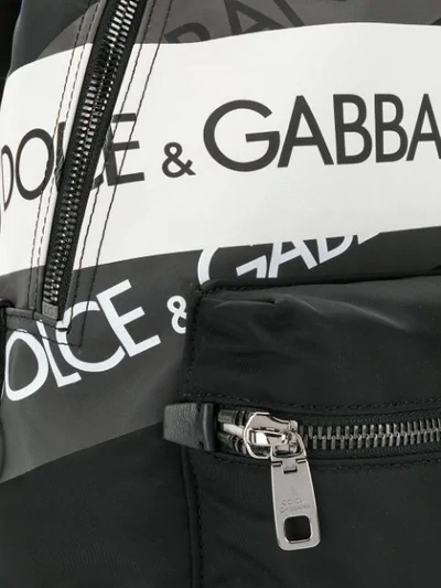 Shop Dolce & Gabbana Vulcano Logo Backpack - Black