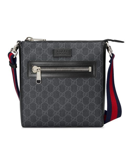 gucci black gg messenger bag