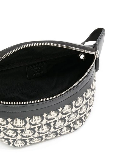 Shop Ferragamo Gancini Belt Bag In Black