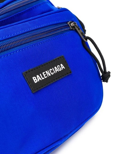 Shop Balenciaga Explorer Belt Bag In Blue