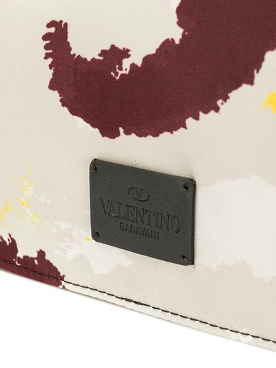 Shop Valentino Camouflage Document Belt Bag In Grey