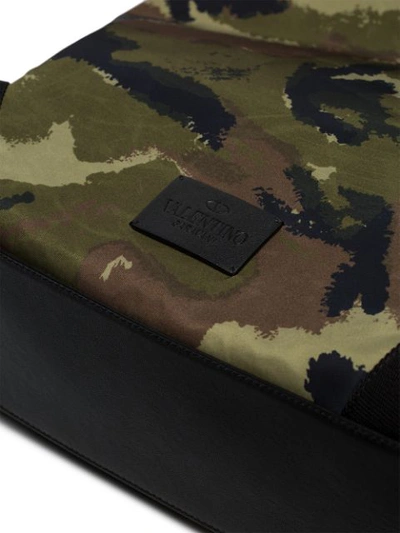 Shop Valentino Garavani Camouflage Backpack - Green