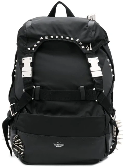 Shop Valentino Garavani Structured Backpack In Black