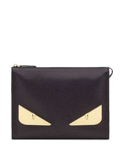 Shop Fendi Bag Bugs Clutch In Black