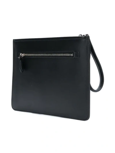 Shop Ferragamo Double Gancio Clutch In Black