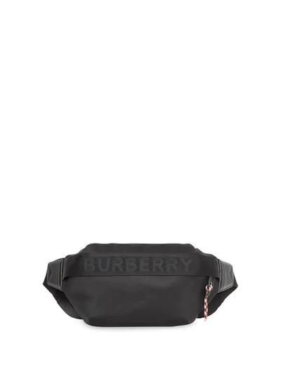 Shop Burberry Medium Logo Bum Bag In Black