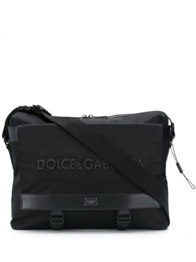 Shop Dolce & Gabbana Logo Messenger Bag In Black