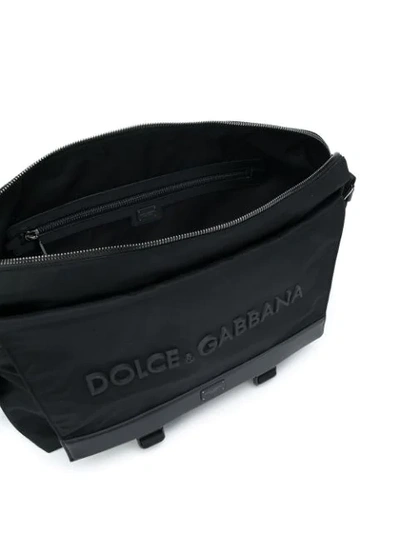 Shop Dolce & Gabbana Logo Messenger Bag In Black