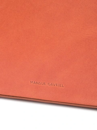 Shop Mansur Gavriel Classic Briefcase In Brown