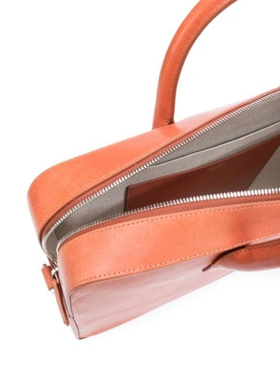 Shop Mansur Gavriel Classic Briefcase In Brown