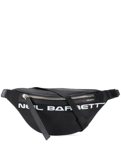 NEIL BARRETT LOGO PRINT BELT BAG - 黑色