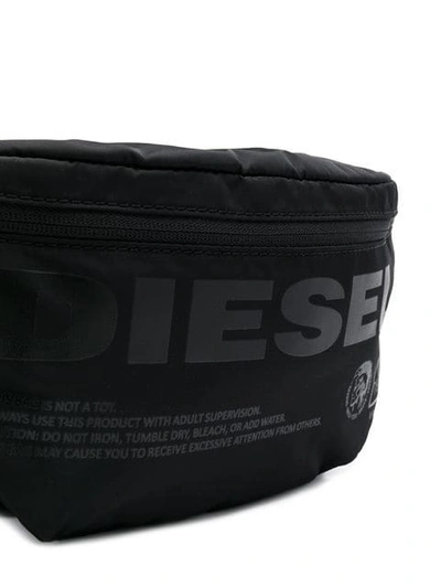 Shop Diesel Logo Print Belt Bag In Black