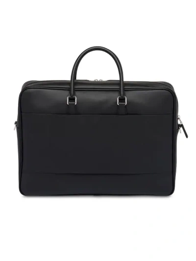 Shop Prada Saffiano Leather Briefcase In Black