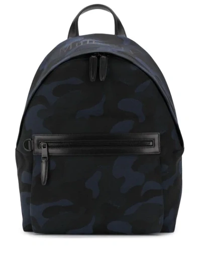 Shop Mulberry Jacquard Caso Backpack In Blue